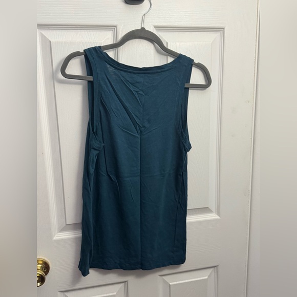 Madewell‎ Deep Teal V-Neck Tank Top - Picture 2 of 3